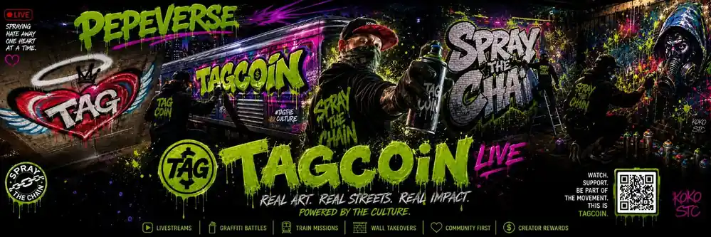 Spray the Chain and TAGCOIN project banner